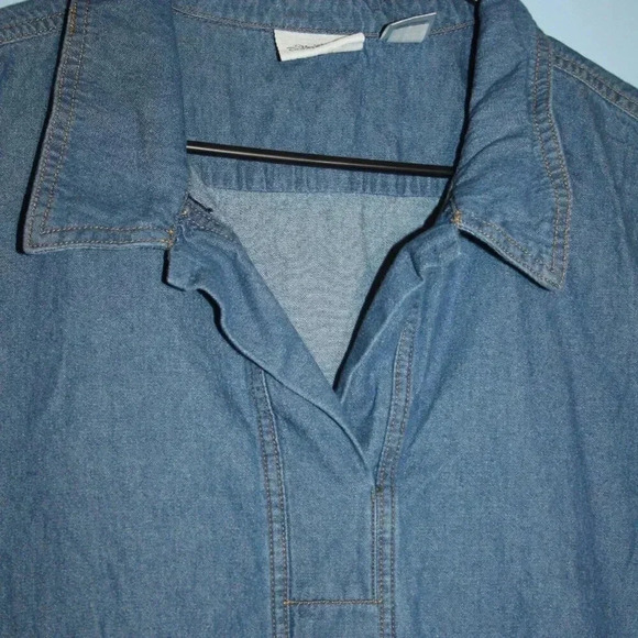 Vermont Country Store Brand Denim Midi Dress with Pockets Modest - Picture 6 of 12